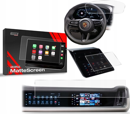 Изображение GrizzGlass Folia matowa GrizzGlass CarDisplay Protection do Porsche Panamera 3 12,3" + 10,9 2024 [3w1]