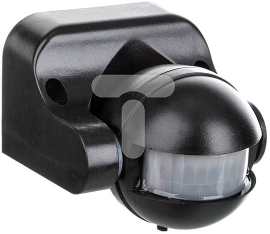 Изображение GTV Czujnik ruchu CR-1 1200W AC 220-240V 180 st. IP44 natynkowy czarny