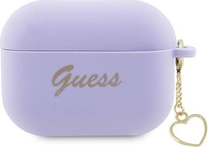 Изображение Guess Etui Guess GUAP2LSCHSU Apple AirPods Pro 2 cover purpurowy/purple Silicone Charm Heart Collection