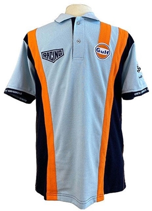 Изображение Gulf Racing Pro polo-shirt. Retro lysblå XXL