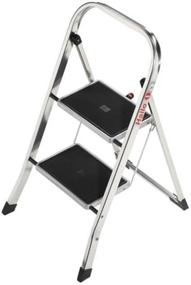 Attēls no HAILO Folding stepladder K70 StandardLine / aluminum / 2 steps safety handle 4007126439260