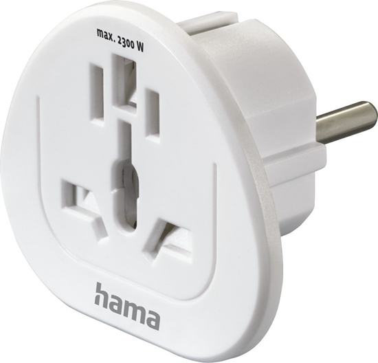 Изображение Hama Adapter Podróny Gniazdo Uniwersalne -> Wtyk EU Biay