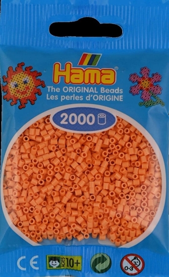 Picture of Hama mini perler 2000stk lys abriko