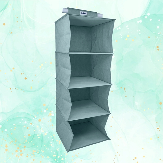 Picture of Hanging organizer with 4 shelves 30x30x80cm Mint 8000303317739