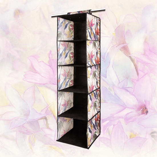 Picture of Hanging organizer with 5 shelves 30x30x120cm Floral Beauty 8000303311270