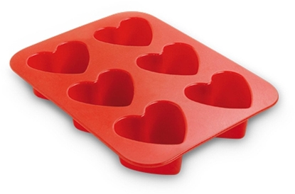 Изображение Heart mold 6 pcs. silicone Juliette 17x22 5x3 8cm 8006043690408