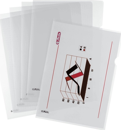 Picture of Herlitz Herlitz Aktenhülle  A4 genarbt transparent 100er Packu
