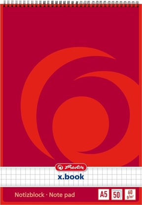 Picture of Herlitz Herlitz Spiralnotizblock A5 50 Blatt kariert