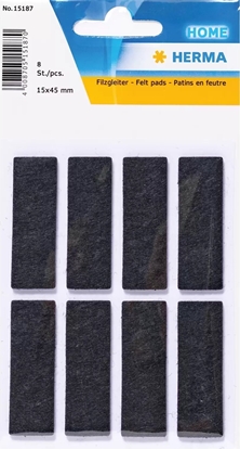 Picture of Herma HERMA Filzgleiter schwarz 15x45 mm
