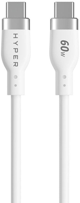Picture of Hyper 1.5m Silicone USB-C to USB-C 60W Charging Cable, White
