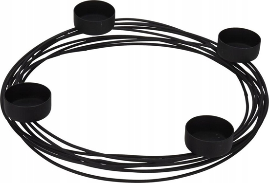 Picture of Home Styling Collection wiecznik metalowy czarny na 4 wieczki 28x3,5 cm