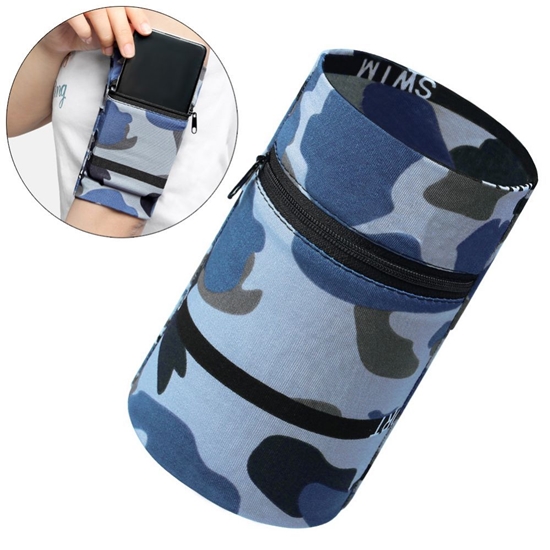 Изображение Hurtel Fabric armband on the arm for running fitness, camo blue