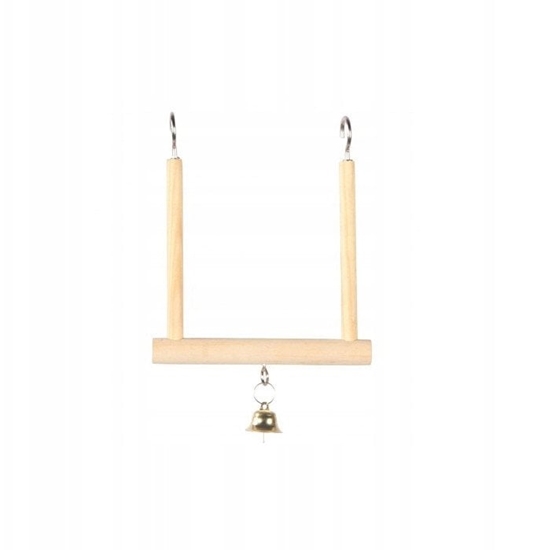 Picture of Hutawka, dla ptakw, drewniana, z dzwonkiem 12,5x15x13,5 cm