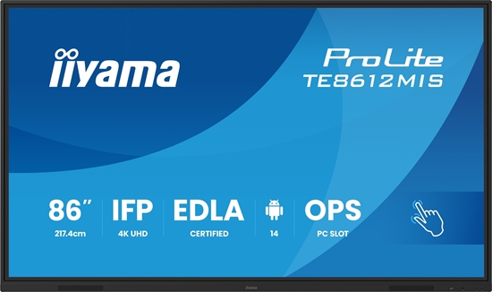 Picture of IIYAMA DS TE8612MIS 217cm IPS TOUCH 86''/3840x2160/VGA/2xHDMI/2xUSB-C