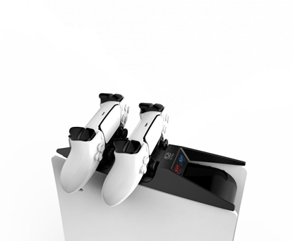 Picture of iLike P-5 Dual & Fast Controller Charging Station for Sony PlayStation 5 PS5 Black