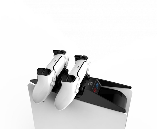 Picture of iLike P-5 Dual & Fast Controller Charging Station for Sony PlayStation 5 PS5 Black