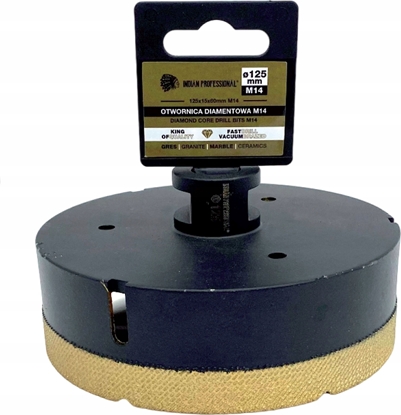 Изображение INDIAN PROFESSIONAL KORONA DIAMENTOWA M14 125mm WIERCENIE NA SUCHO /INDIAN PROFESSIONAL