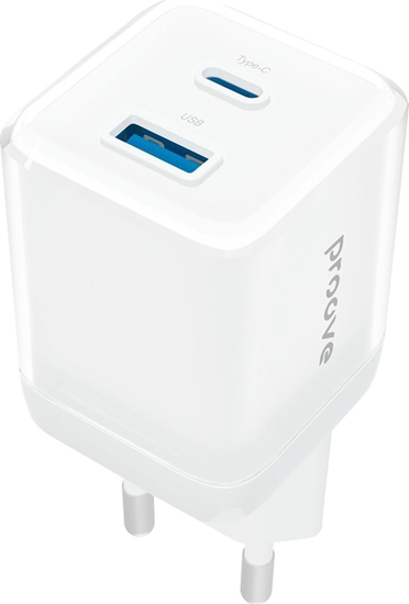 Picture of Inteligentne Gniazdko Sieciowe Wtyczka 30W USB-A + USB-C QC3.0 PD3.0 PROOVE / WCPU30111202 / Biay