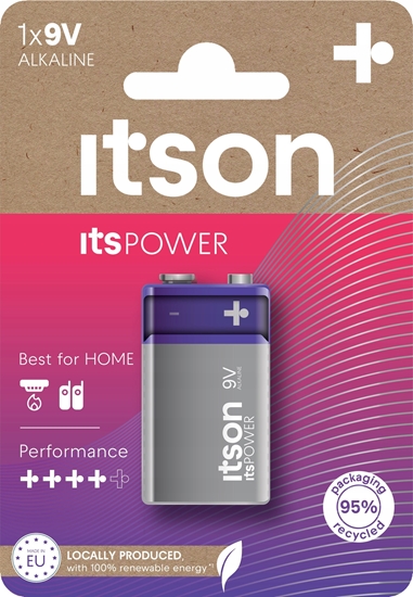 Изображение itson itsPOWER battery Alkaline 6LR61IPO/1CP 9V