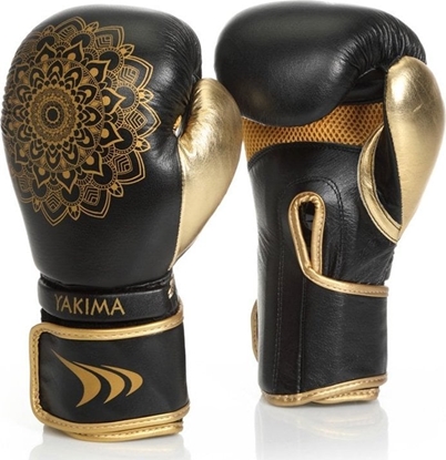 Picture of YakimaSport Rkawice kobiece MANDALA BLACK/GOLD 12 oz