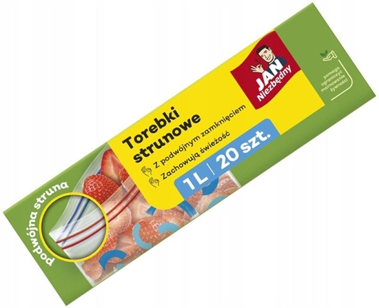 Picture of JAN NIEZBDNY Torebki strunowe (podwójne zamknicie) 1L - 20 sztuk