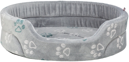 Picture of Jimmy Soft, legowisko, dla psa/kota, mikki plusz, owalne, jasnoszare, 55 x 45 cm