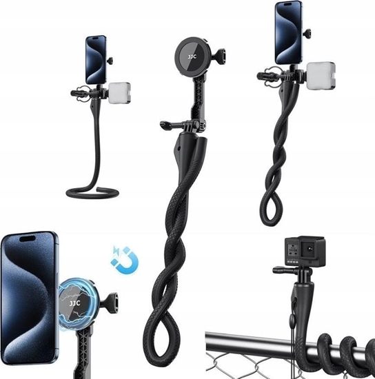 Изображение JJC Gitki Elastyczny Statyw Monopod Rami Uchwyt Magnes Magsafe Na Telefon I System Gopro / Tp-ft3
