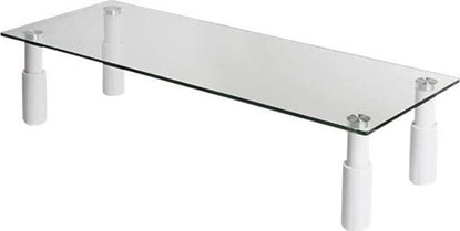 Attēls no Jobmate Monitorstander hvid m/glasplade