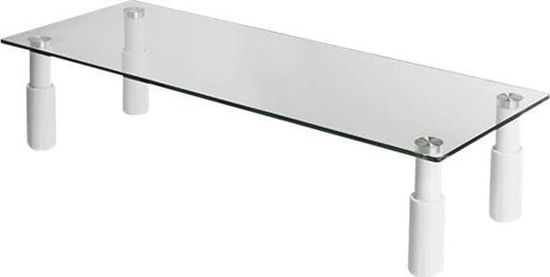 Picture of Jobmate Monitorstander hvid m/glasplade