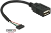 Picture of Kabelis USB2.0 pinheader 2.00mm 5pin > TypeA, F/F