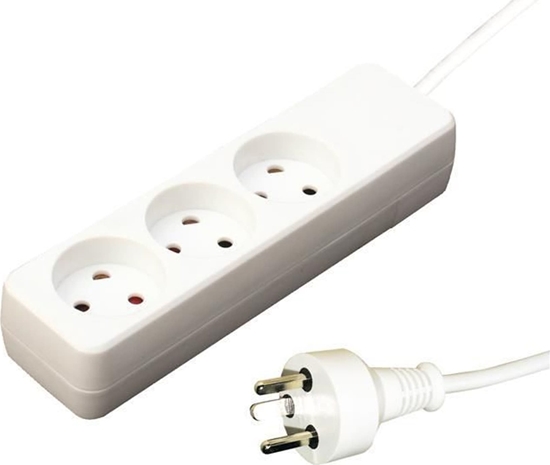 Picture of Kabel zasilajcy Garbot Garbot 24155119-1E rozgaziacz 1 m 3 x gniazdo sieciowe Wewntrzna Biay