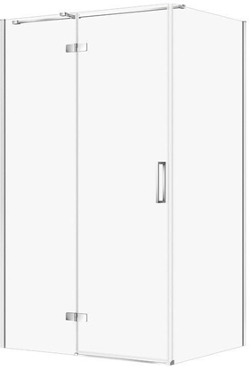 Attēls no KABINA PRYSZNICOWA CITY Z ZAWIASAMI CHROM 120X90X195 LEWA TRANSP