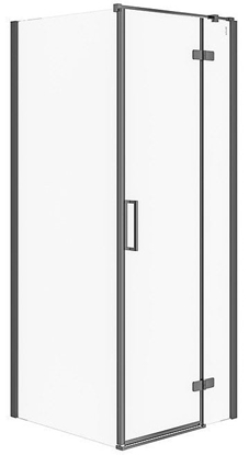 Attēls no KABINA PRYSZNICOWA NARONA CITY CZARNA 80X80X195 PRAWA SZKO TRANSPARE