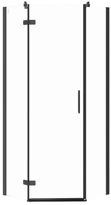 Attēls no KABINA PRYSZNICOWA PICIOKTNA CITY CZARNA 80X80X195 LEWA TRANS.