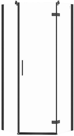 Изображение KABINA PRYSZNICOWA PICIOKTNA CITY CZARNA 80X80X195 PRAWA TRANS.