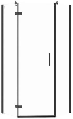 Attēls no KABINA PRYSZNICOWA PICIOKTNA CITY CZARNA 90X90X195 LEWA TRANS.