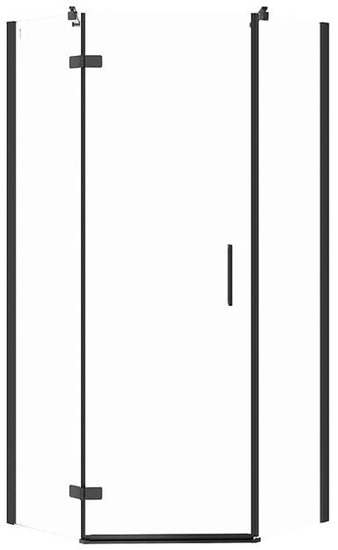 Picture of KABINA PRYSZNICOWA PICIOKTNA CITY CZARNA 90X90X195 LEWA TRANS.