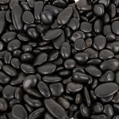 Attēls no Kamienie polerowane Black Pebble 8-12mm  do akwarium terrarium, 5kg/OPAK