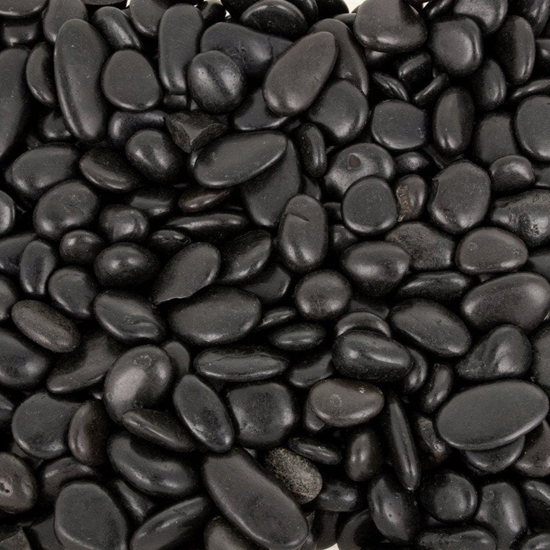 Picture of Kamienie polerowane Black Pebble 8-12mm  do akwarium terrarium, 5kg/OPAK