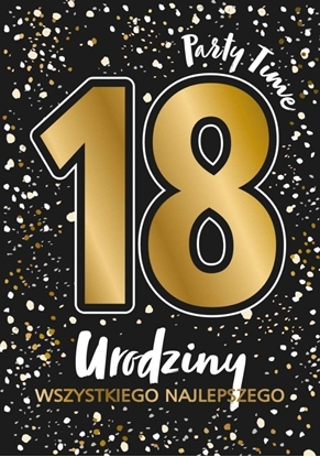 Изображение Karnet A5 Urodziny 18 - Glamour black