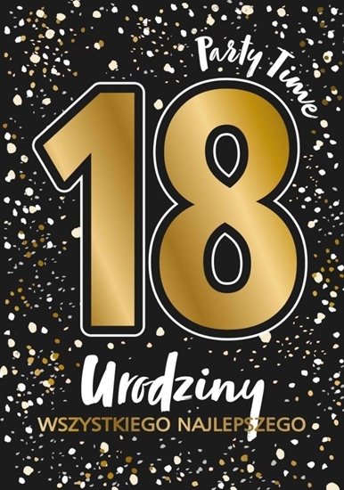 Изображение Karnet A5 Urodziny 18 - Glamour black