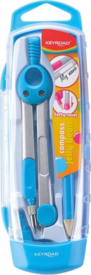 Picture of Keyroad Cyrkiel KEYROAD Jelly-Bean, metalowy, w etui, pakowane w display, mix kolorów