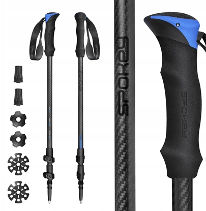 Attēls no Kije trekkingowe ultralekkie z wókna wglowego Spokey ATOM