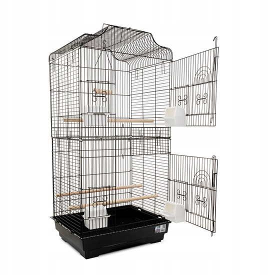 Picture of Klatka dla ptakw, czarna, wym. 46.8 x 35.5 x 92cm