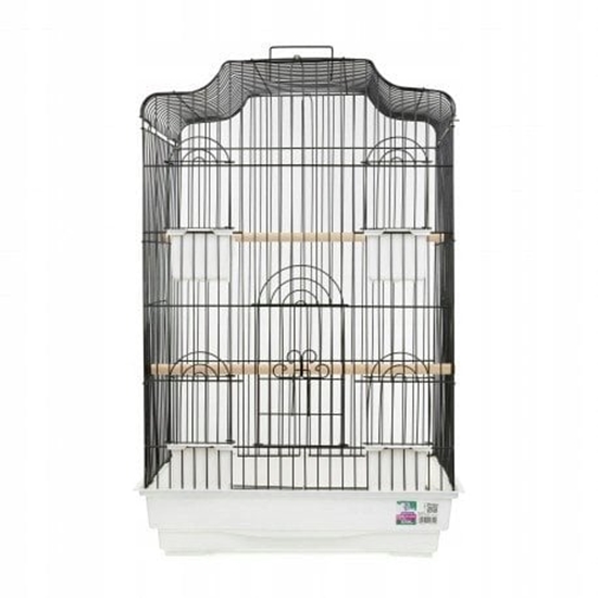 Picture of Klatka dla ptakw, czarno-biaa, wym. 46.8 x 35.5 x 71.5cm