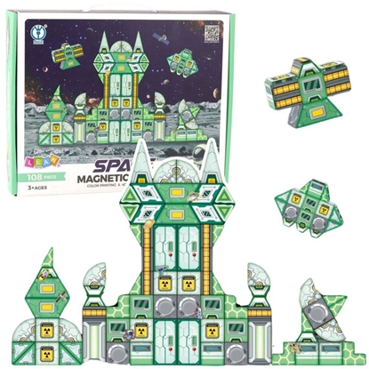 Изображение Klocki Magnetyczne Kosmos Stacja Kosmiczna 4D 108el LEAN Toys