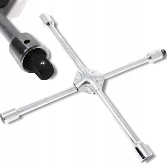 Picture of Klucz krzyakowy do kó 17-19-21-22mm krzyak z adapterem 1/2"