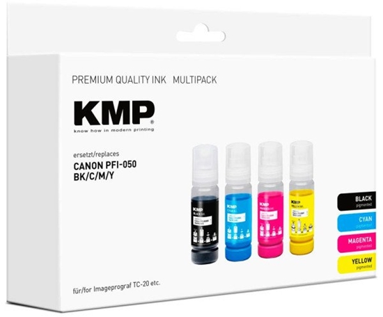 Picture of KMP Patrone Canon PFI050 MultiPack B/C/M/Y kompatibel