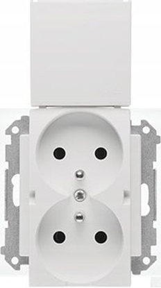 Attēls no Kontakt-Simon Gniazdo wtyczkowe Kontakt-Simon 55 TGZ2BMCZ.01/111 podwójne do wersji IP44 z uszczelk modu 16 A, 250V~, szybkozcza biay mat