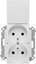 Picture of Kontakt-Simon Gniazdo wtyczkowe Kontakt-Simon 55 TGZ2BMCZ.01/111 podwójne do wersji IP44 z uszczelk modu 16 A, 250V~, szybkozcza biay mat